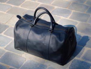 sac weekend cuir noir