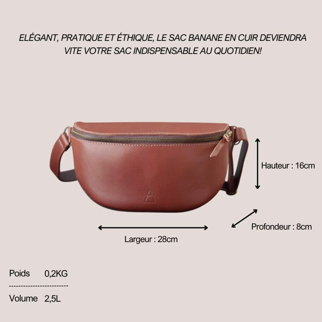 banane cuir taille