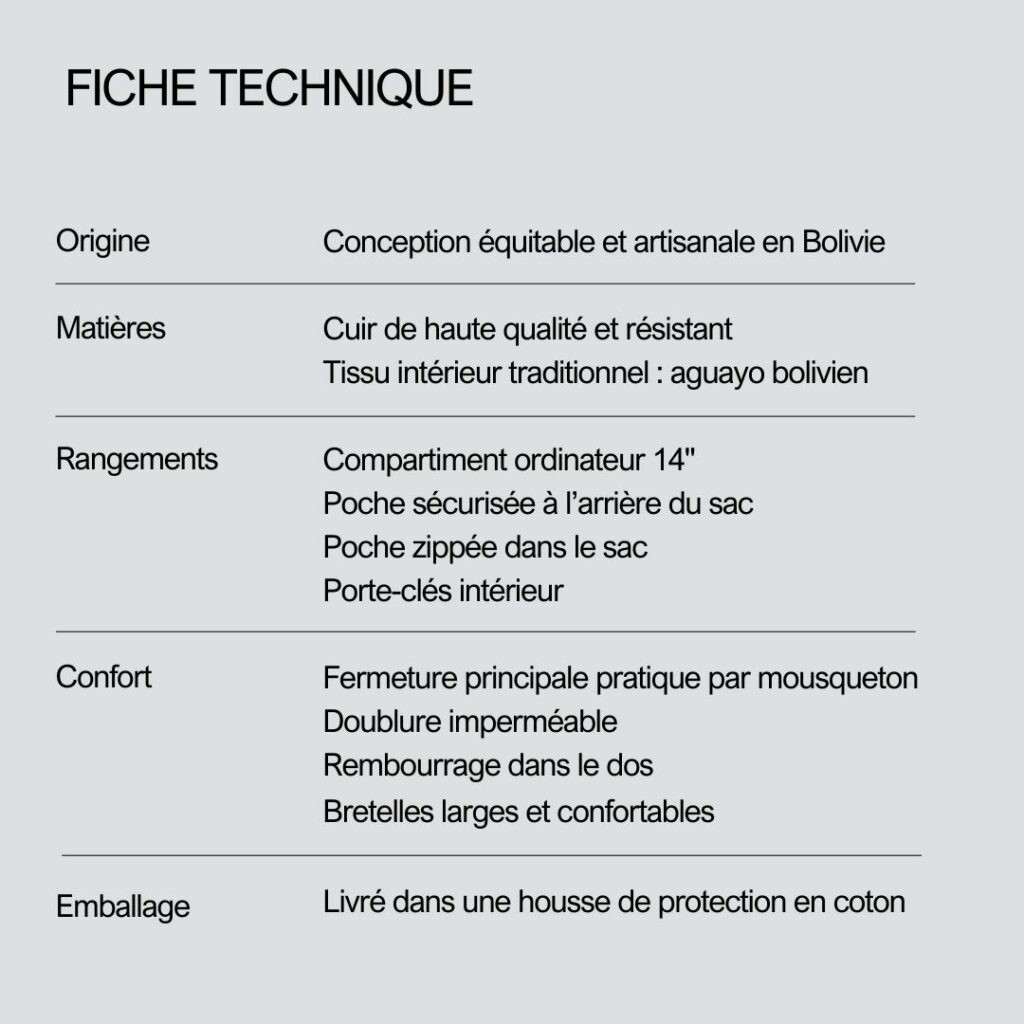 description leo cuir noir